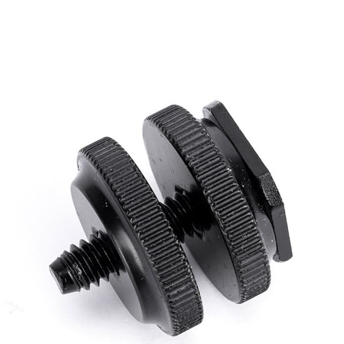 Double-layer Hot Shoe Mount, Standard 1/4 Double-layer Screw, Top and Bottom Locking Double-layer Hot Shoe Adapter Screw, Camera Screw