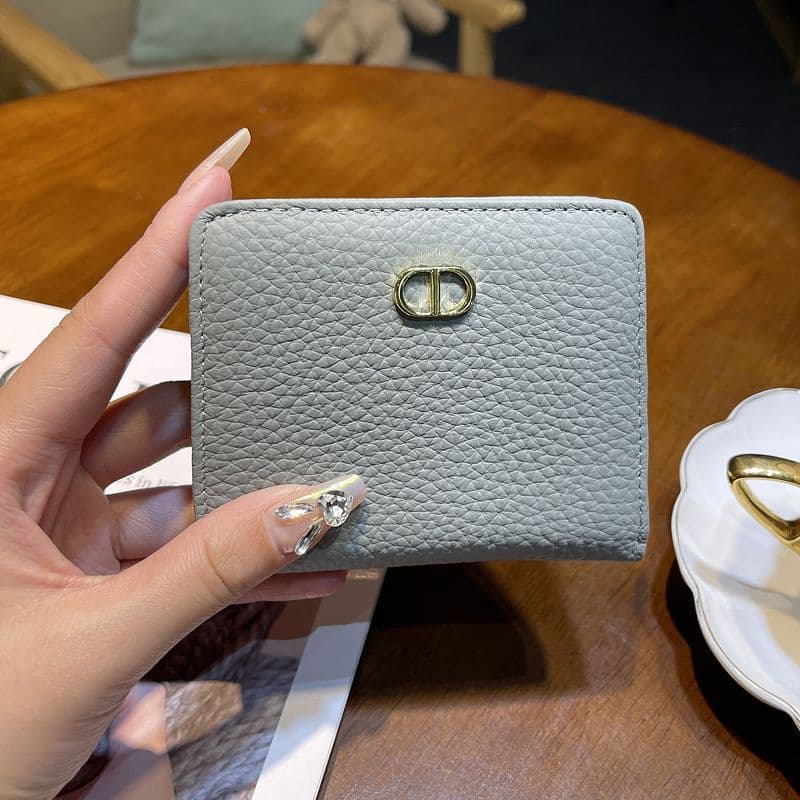 Factory Direct Wholesale Women's Card Holder, Niche Design, Ultra-Thin Compact Short Wallet, Minimalist Ins Style, TikTok Bestseller