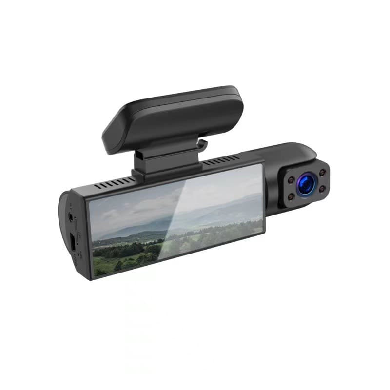 New Three-Lens Dash Cam HD Night Vision 1080P Car 360-Degree Interior Front Rear Simultaneous Recording