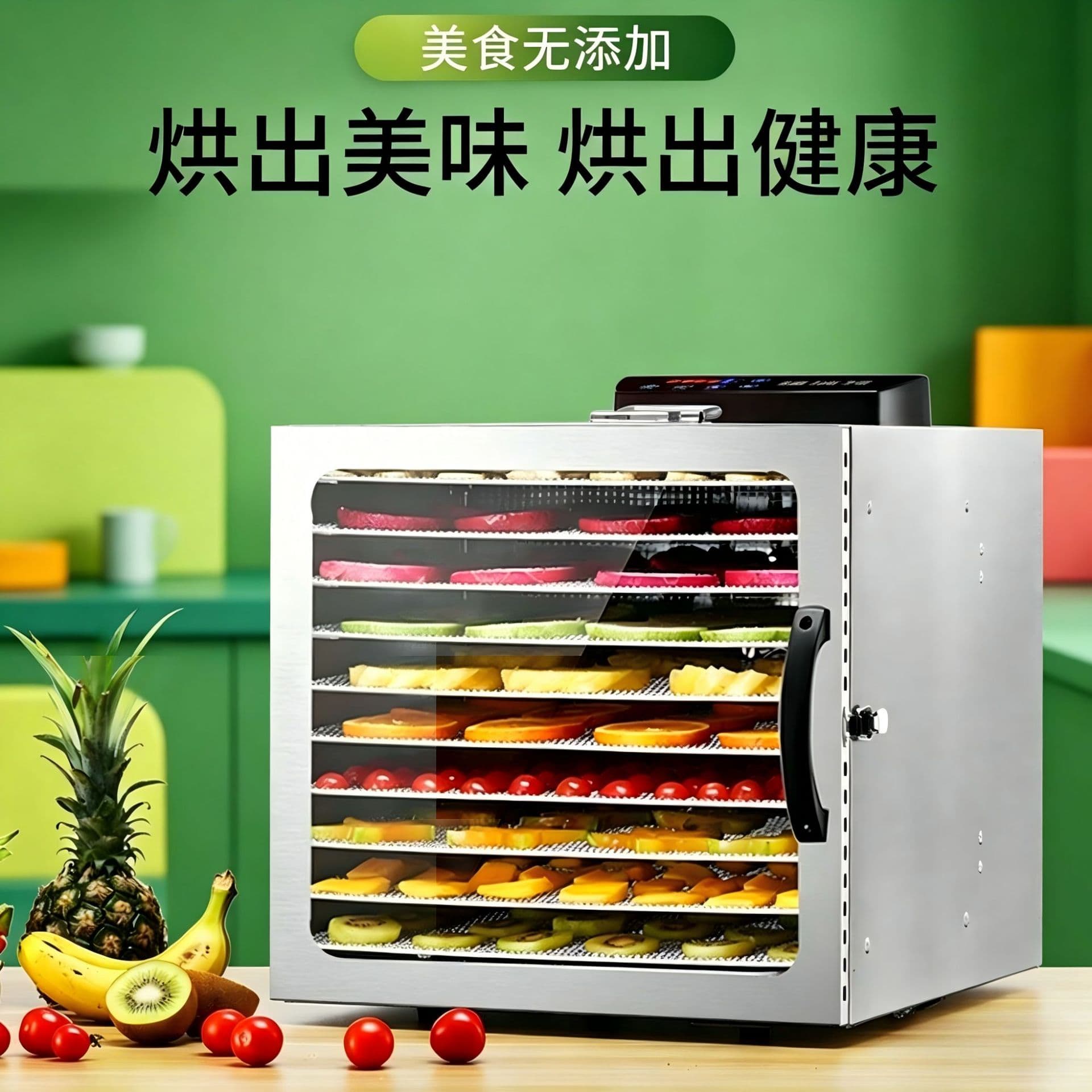 Dried fruit machine, household layer fig fruit dryer, edible vegetable and medicinal material air dryer, factory direct sales