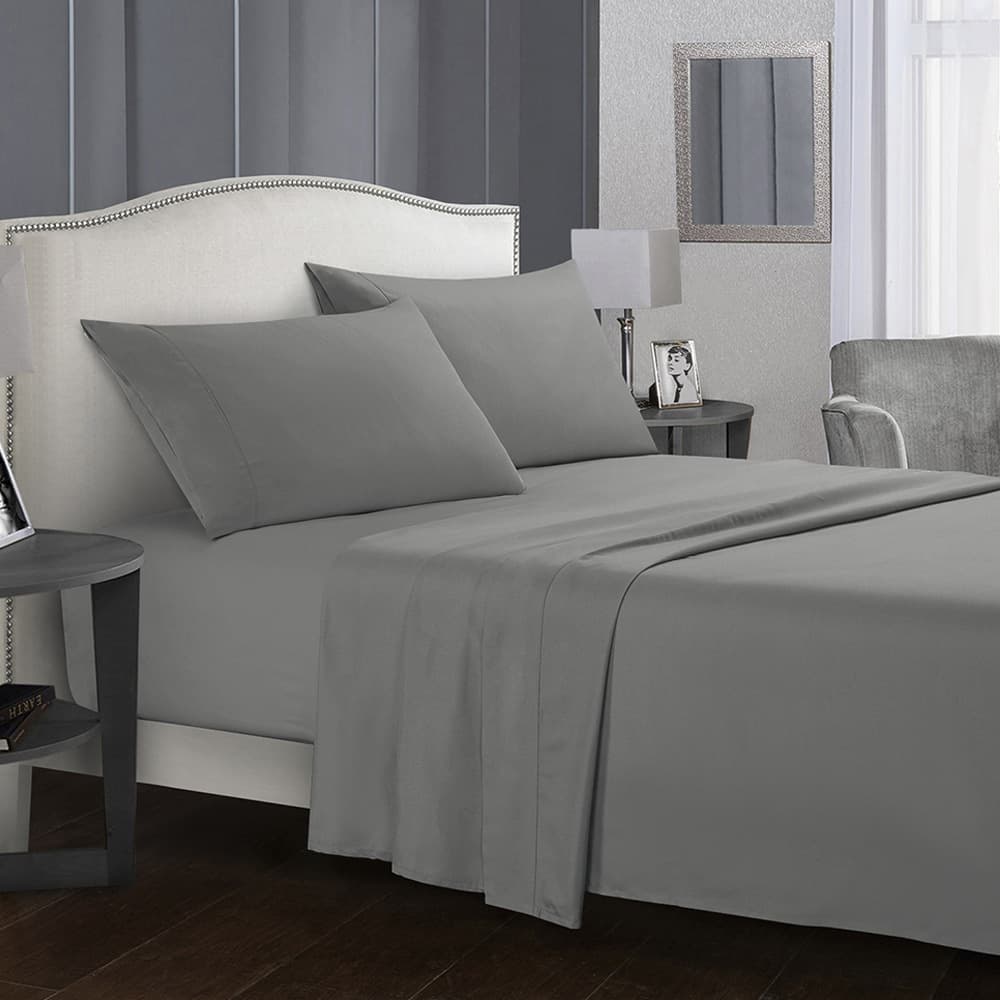 Cross-border Bedding Four-Piece Set: Ultra-Fine Fiber Fitted Sheet, Brushed Pillowcase for Export to Europe and America