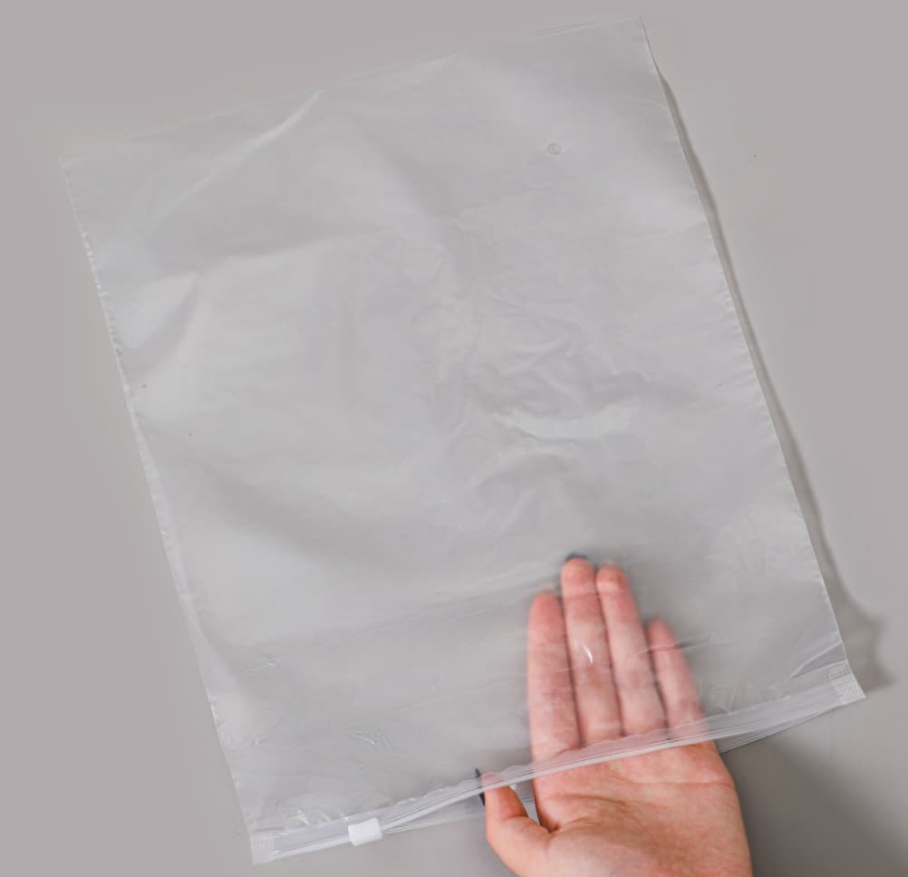 Frosted Garment Zipper Bag PE Transparent Packaging Bag Customizable Thickened Towel Sock Down Jacket Packaging Bag Wholesale