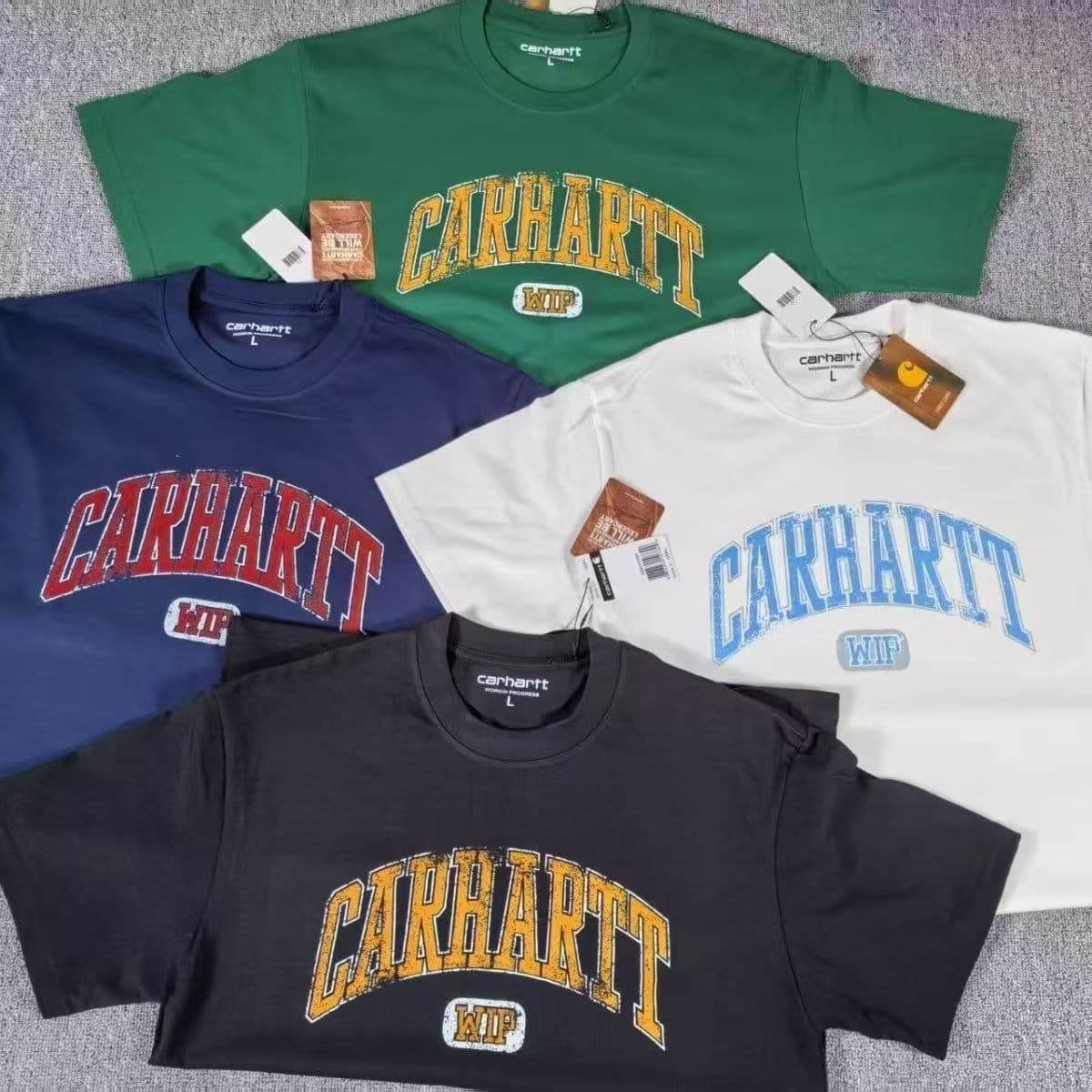 ckarhutt Kaha Premium American Workwear Streetwear Brand Kaha Lettering Loose Short Sleeve T-Shirt for Men and Women Couple Tee