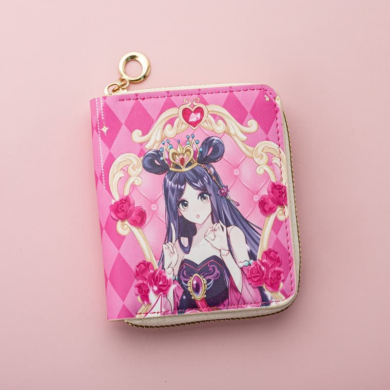 Cross-border Hot Selling Japanese Anime Short PU Wallet, Teen Student Fashion Minimalist Coin Purse Card Holder Money Clip