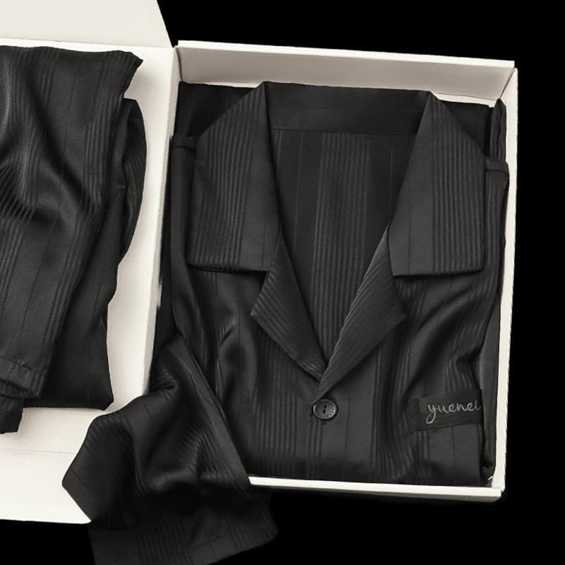 Silk Pajamas for Men, Gift for Husband, Boyfriend, Father's Day, Birthday, Practical Gift Box Set