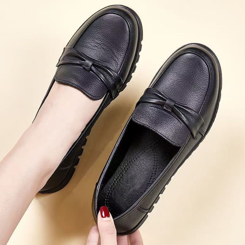 Women's Flat Fashion Casual Slip-On Shoes, Mother Shoes, Faux Leather Women's Shoes, Versatile Classic Shoes for Cross-Border Sales