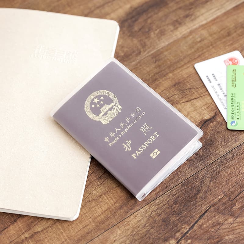 Multifunctional Waterproof Passport Cover Protective Case Frosted Transparent Passport Document Card Holder