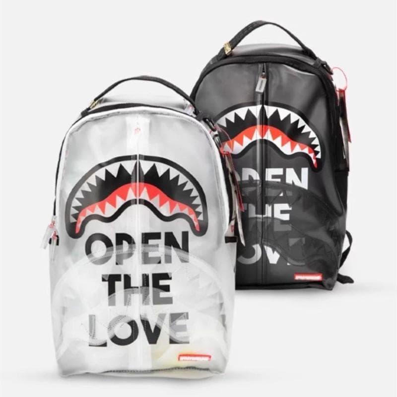 Sports Backpack SG Parody Shark Spicy Girl Student Transparent Large Capacity Trendy Brand Casual Travel School Bag