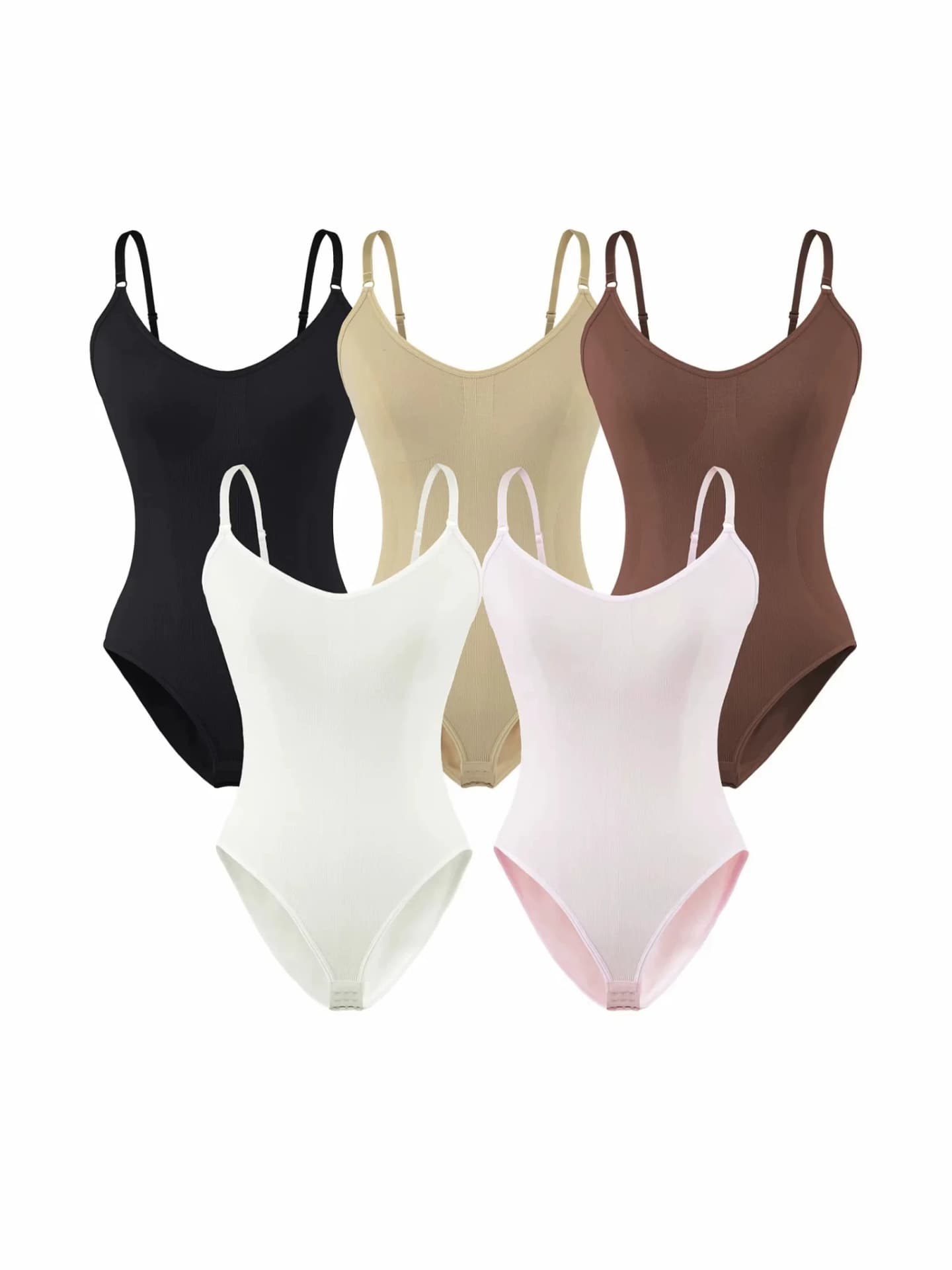skims shapewear, Kardashian's same style slim camisole summer hot girl V-neck slim slimming jumpsuit