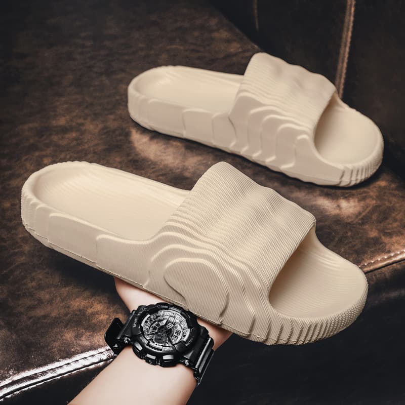 EVA Indoor Slippers Summer Outer Wear Couple Home Use Coconut Slippers Motorcycle Protective Boots One-Piece Slippers Rubber