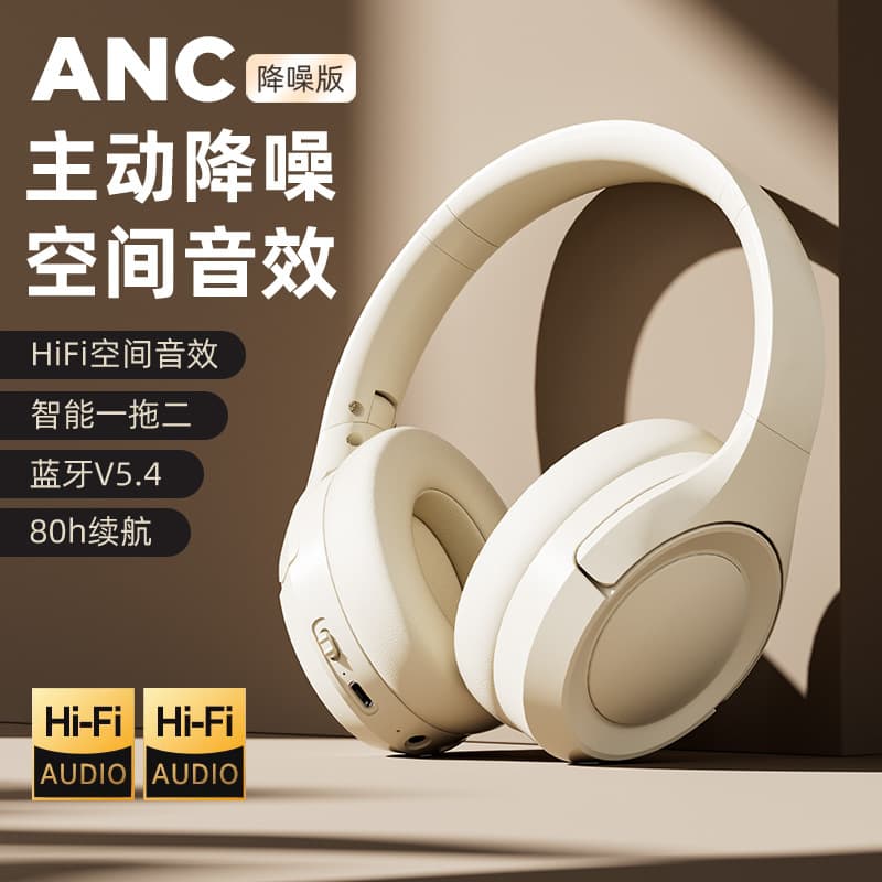 Cross-Border Popular L50Anc Over-Ear Noise-Canceling Headphones with Ultra-Long Battery Life, Foldable Bluetooth Wireless Headphones