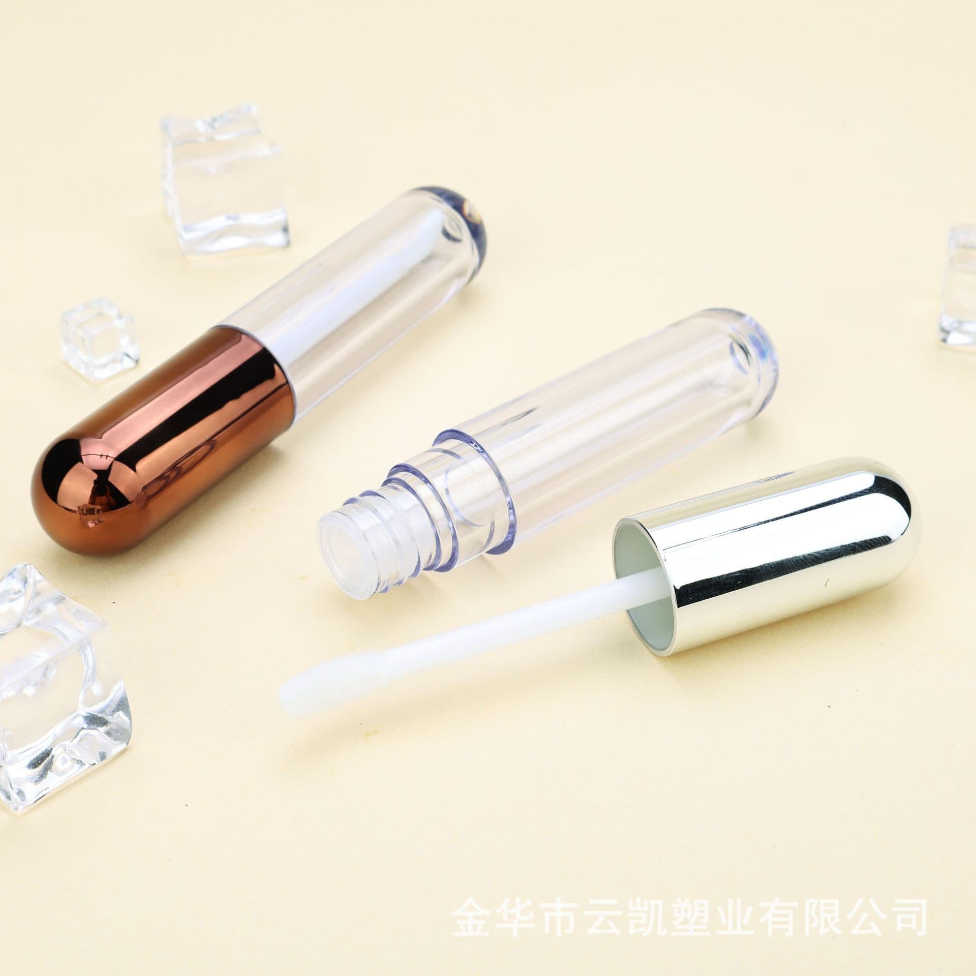 In-stock metallic color AS material lip stain tube lipstick tube empty tube lipstick tube packaging material