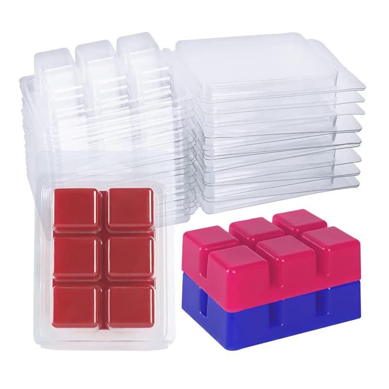 Aroma Wax Melt Blister Pack 6-Cell Transparent Plastic Square Candle Mold Wax Melt Mold Cross-Border Stock