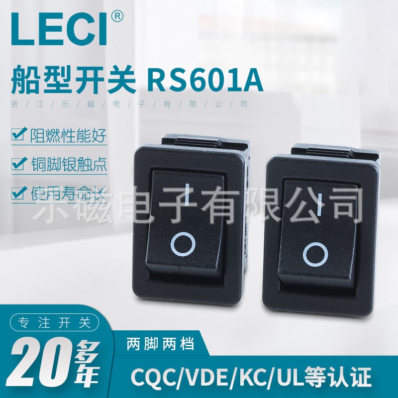 Boat Switch Electronic Component 2-Pin Two-Position Rocker Switch RS601A-1010011BB-4A Boat Switch