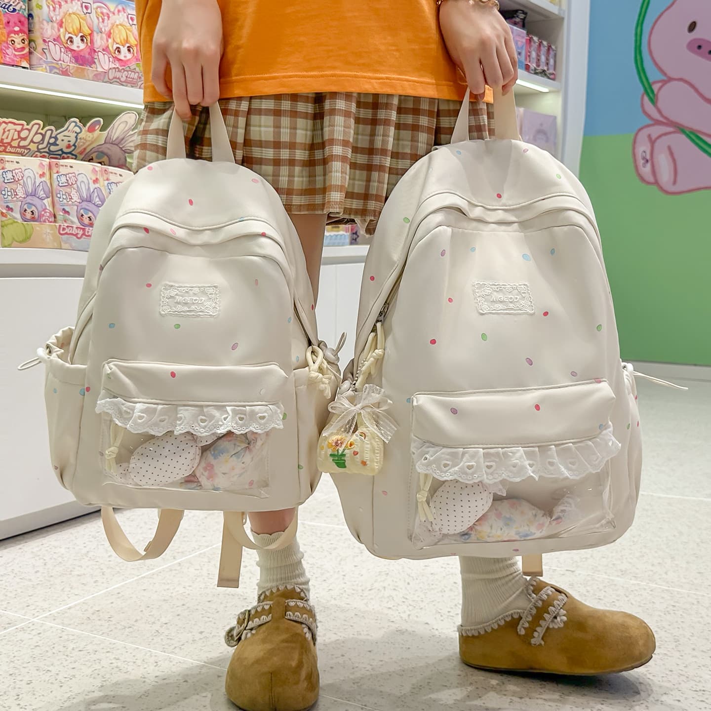 Cross-border New School Bag Women's Korean Style Ins Light Fresh Backpack High School Backpack Large Capacity Casual Backpack