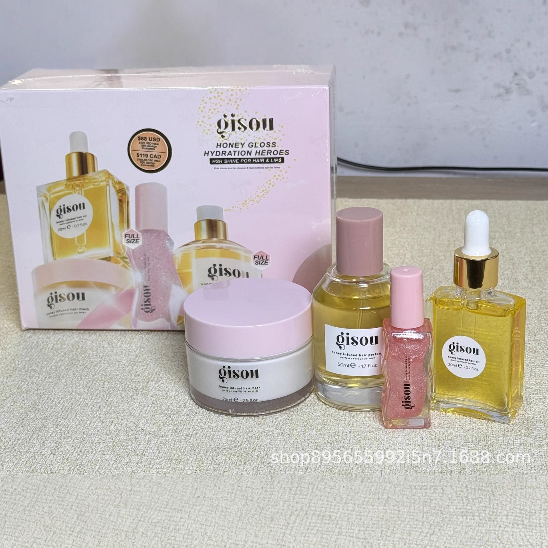 Cross-border hit value set hair care perfume essential oil moisturizing face cream lipstick lip gloss in stock