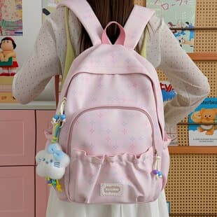 Fresh Star Backpack for Girls, Soft and Cute Backpack for College and High School Students, Casual Versatile Backpack Wholesale