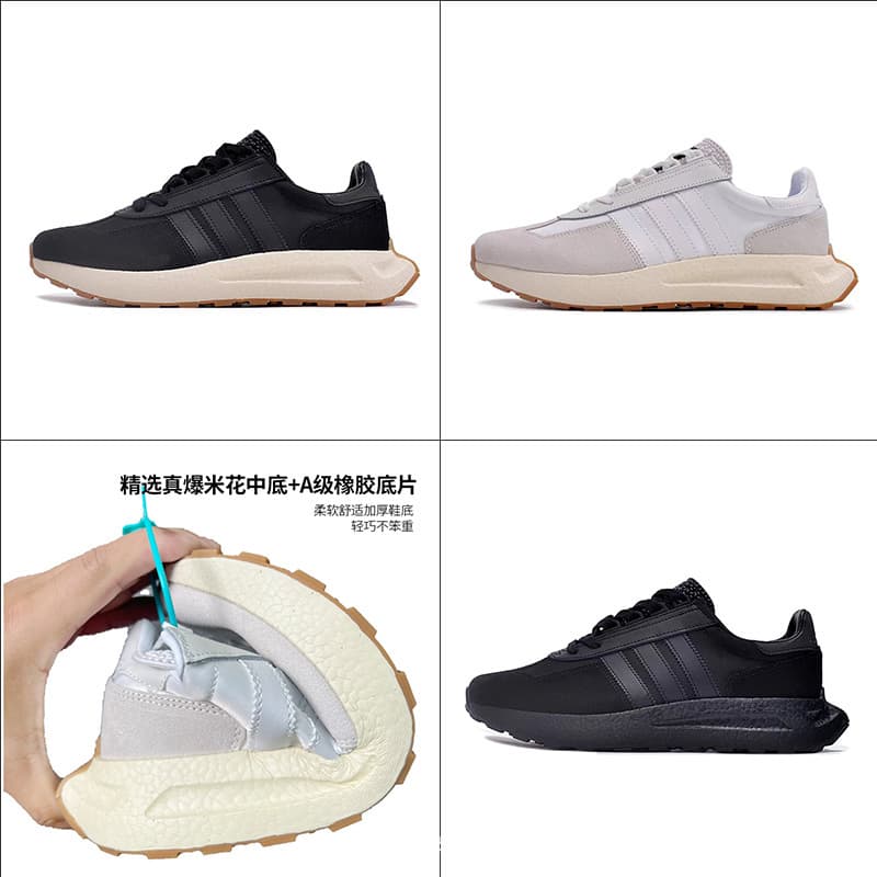Putian New Casual Shoes Real Popcorn Men's Shoes Three-Stripe Dad Shoes Couple Shoes Sizes 35-45 Support Cross-Border