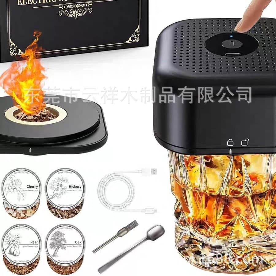 Cross-Border Amazon Bestseller Cocktail Electric Smoker, Mixology Cooking Whiskey Smoking Machine Full Automatic Set