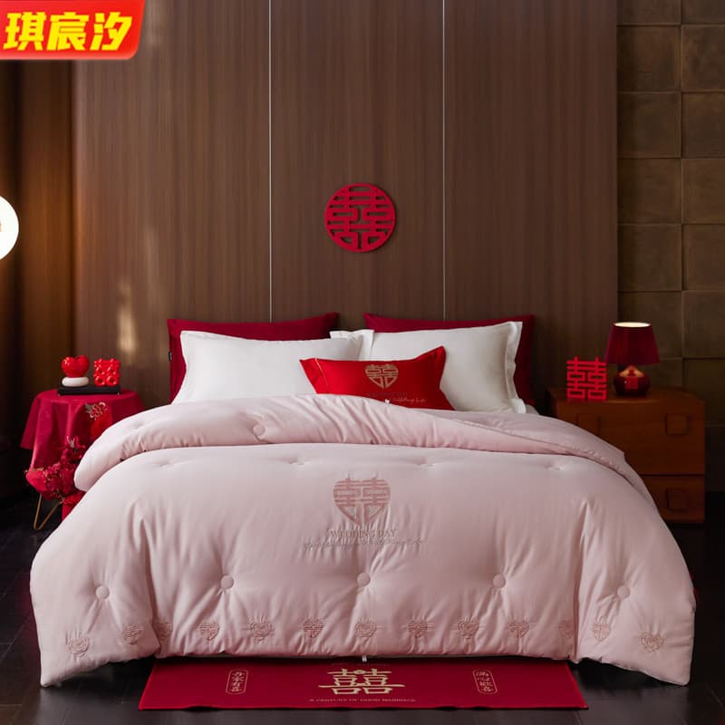 New Wedding Winter Quilt Long Staple Cotton Silk Protein Spring/Autumn Quilt High-End Wedding Quilt All-Cotton Gift Quilt Core