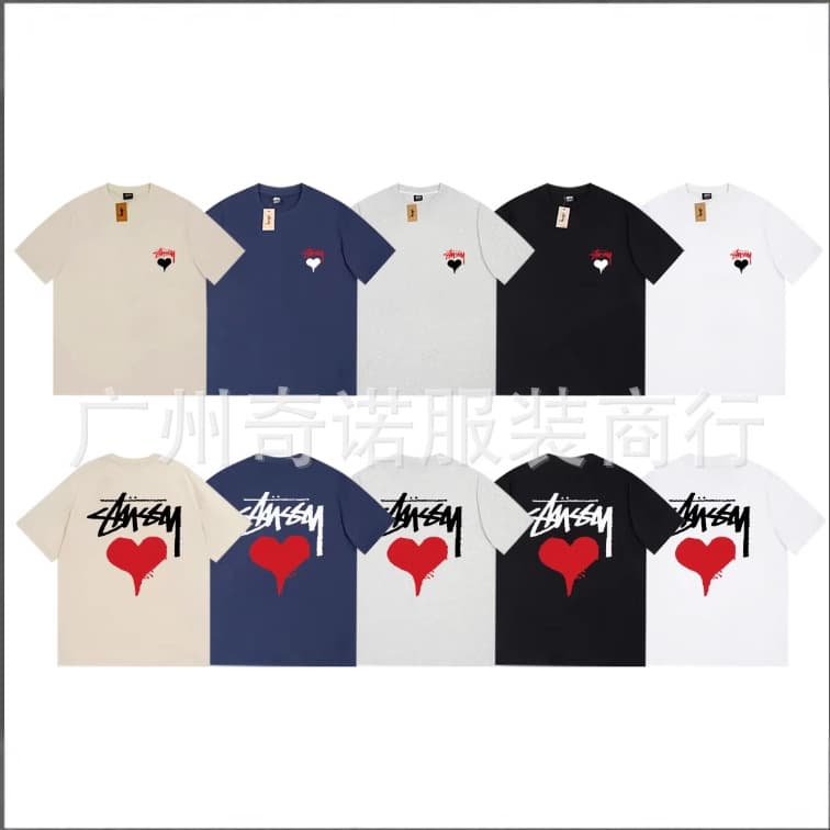 Trendy Brand 24 Spring/Summer STX Multiple High-Version 230g Cartoon Figure Print Loose Casual Men's and Women's T-Shirt Top 3