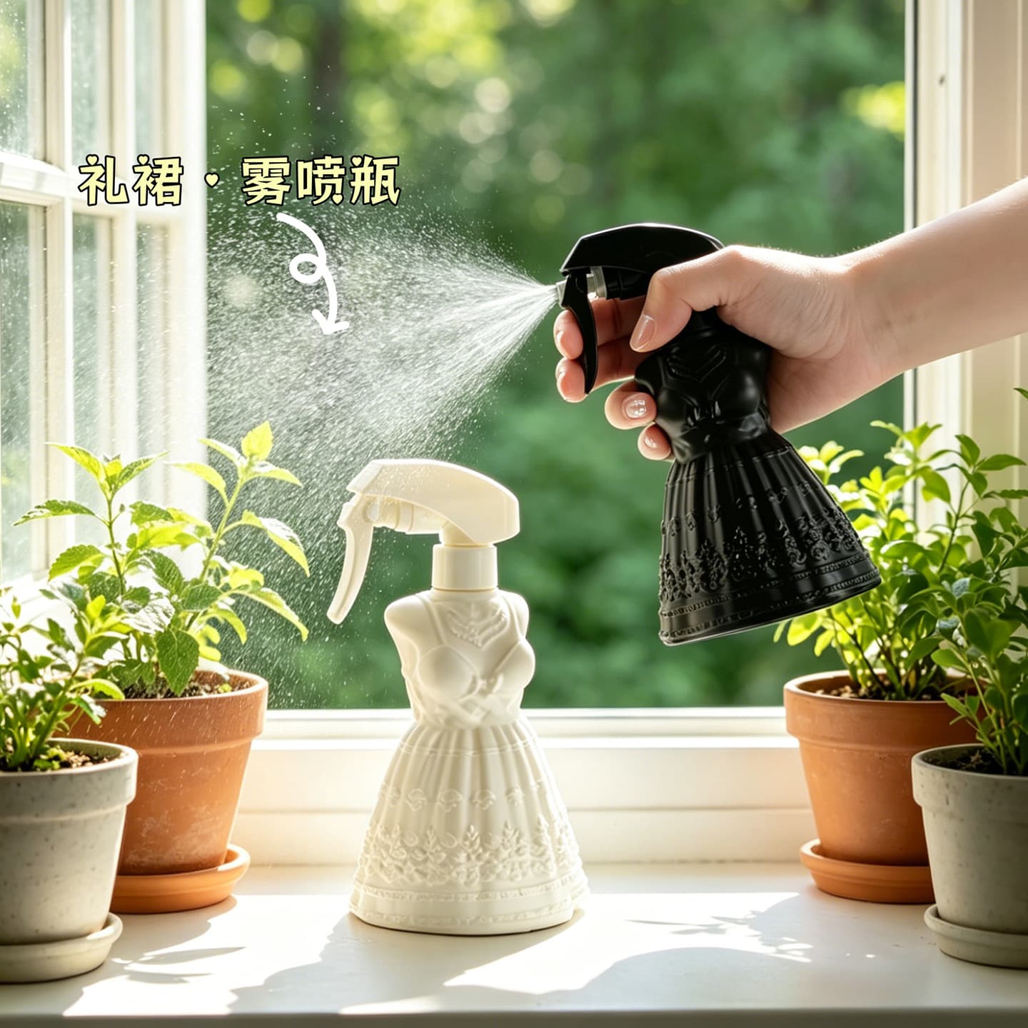 Creative Vintage Dress Spray Bottle Small Sprayer for Garden Watering Succulent Plant Mister