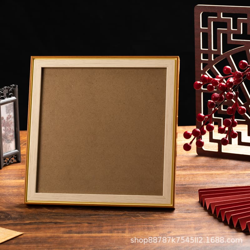 Empty Photo Frame Xi'an Characteristic Crafts Wholesale Gift Ornament Solid Wood Frame for Foreigners Display Stand