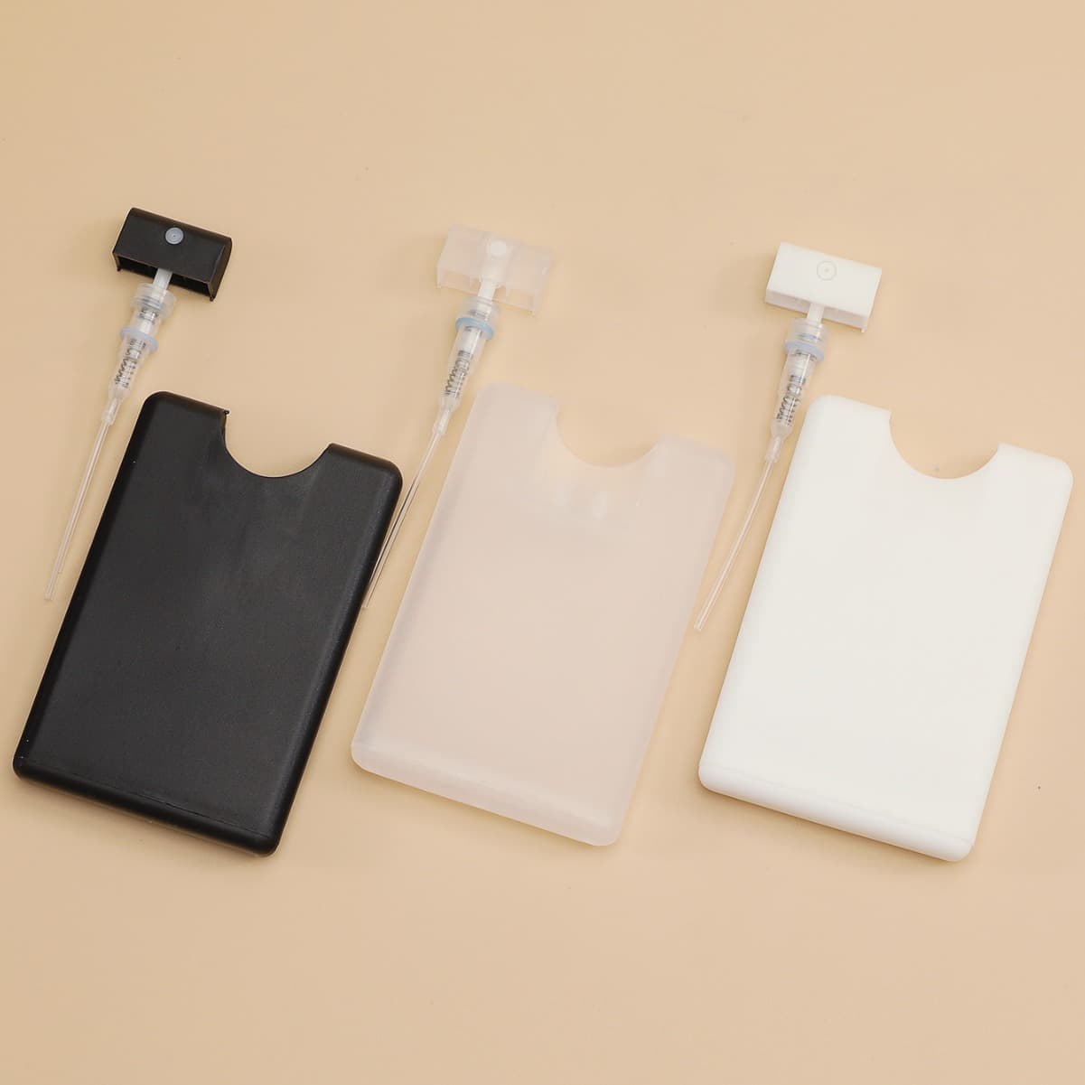 20ml plastic card perfume bottle push-type plastic spray bottle disinfectant toilet water liquid refill bottle in stock