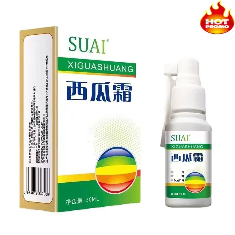 Suai Oral Throat Watermelon Cream Breath Freshening Spray for Discomfort and Foreign Body Sensation, in Stock, Quick Delivery