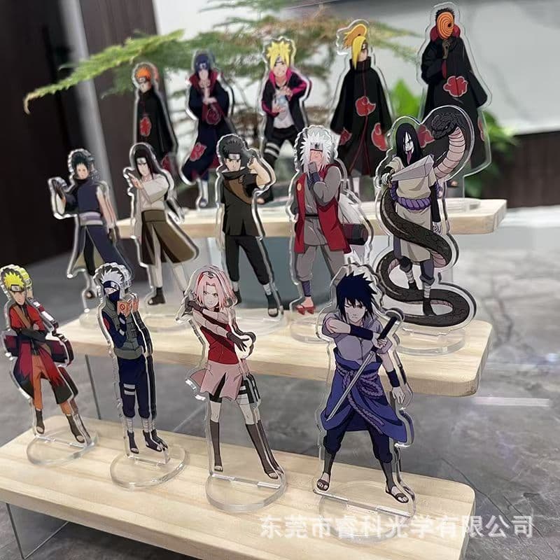 Acrylic Anime Standee Cartoon Flowing Sand Star 2D Keychain Acrylic Anime Standee Badge Card Pin