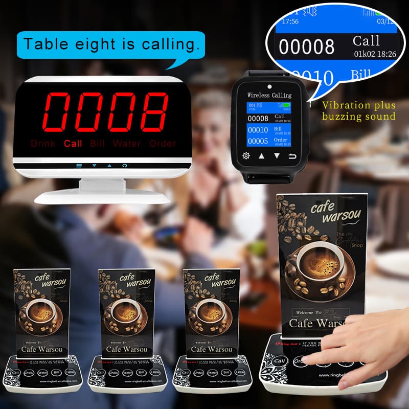 Cross-border Wireless Service Call Bell for Remote Staff Paging in Restaurants and Hotels