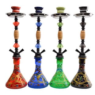 Factory Stock Foreign Trade Medium Double-Hose Four-Hose Cross-Border Hookah Set for Bar KTV Full Set Hookah