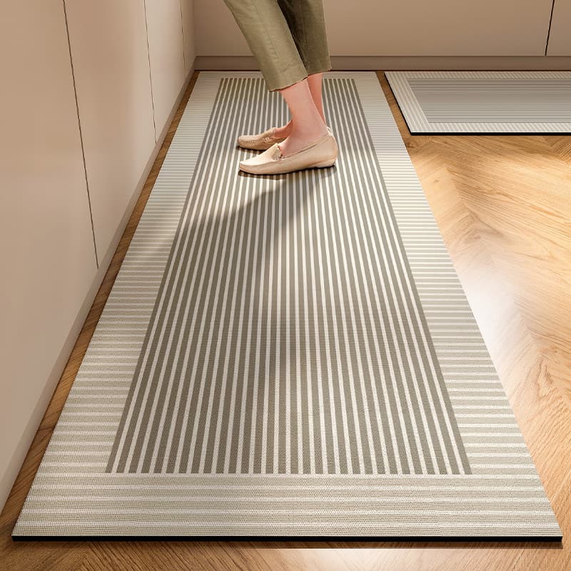 Diatom Mud Floor Mat Kitchen Water-Absorbing and Oil-Absorbing Floor Mat Wabi-Sabi Style Cross-Border Anti-Slip Mat Household Long Two-Piece Set of Foot Mats