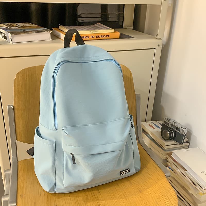 Cross-border minimalist student backpack 2025 spring nylon water-repellent school backpack printable