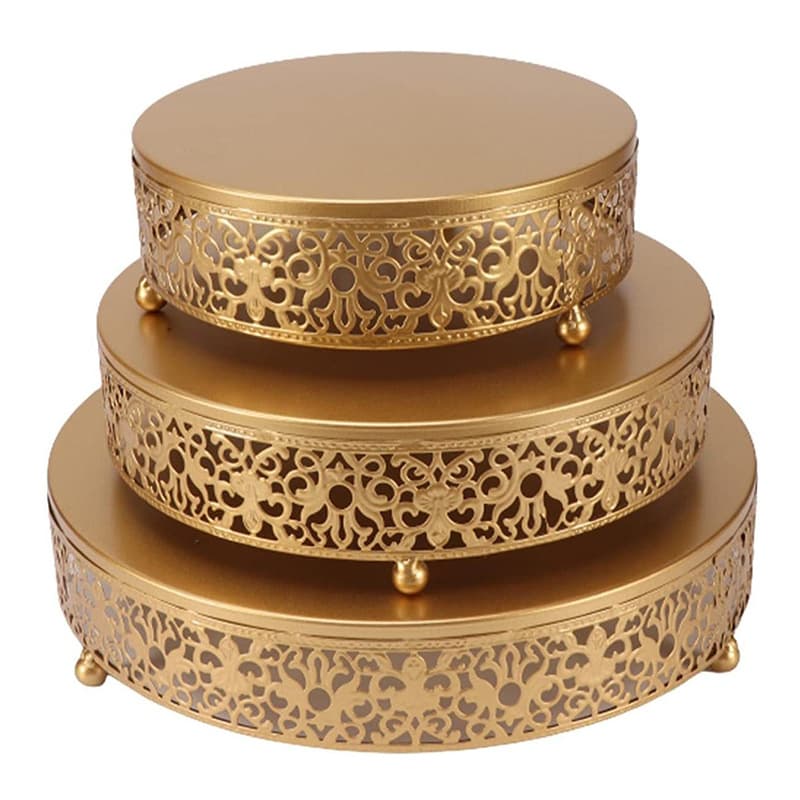 Cross-border Round Metal Cake Stand Dessert Cupcake Pastry Candy Display Plate Wedding Event Birthday Party