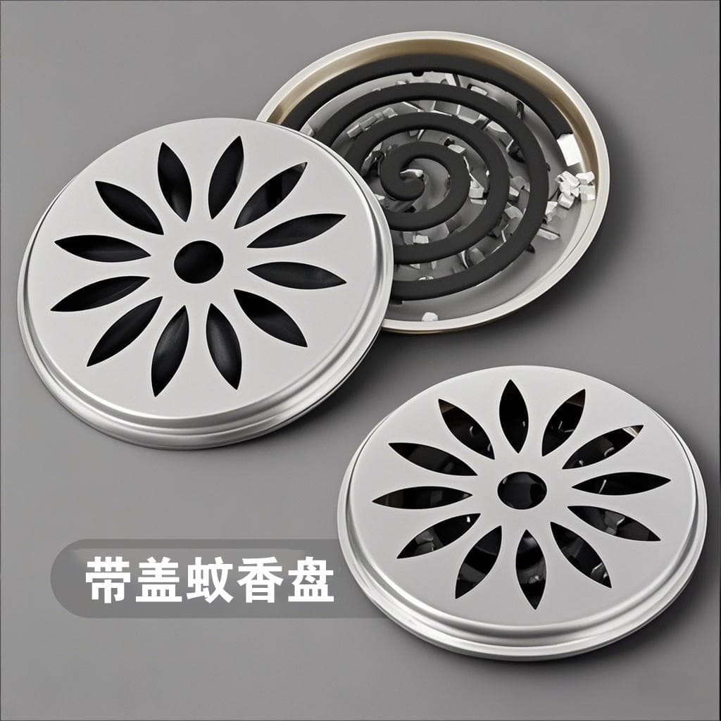 Mosquito coil tray with lid, toothed mosquito coil tray, mosquito coil holder, large mosquito coil stand, factory direct, safe and fireproof for bedroom