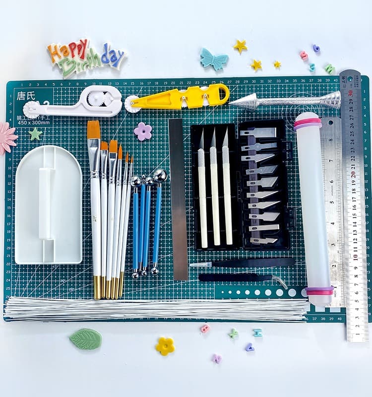 Fondant Tools, Baking Molds, Mud Extruders, Shaping and Carving Tools, Decorating Cream Scrapers, Decorating Pads
