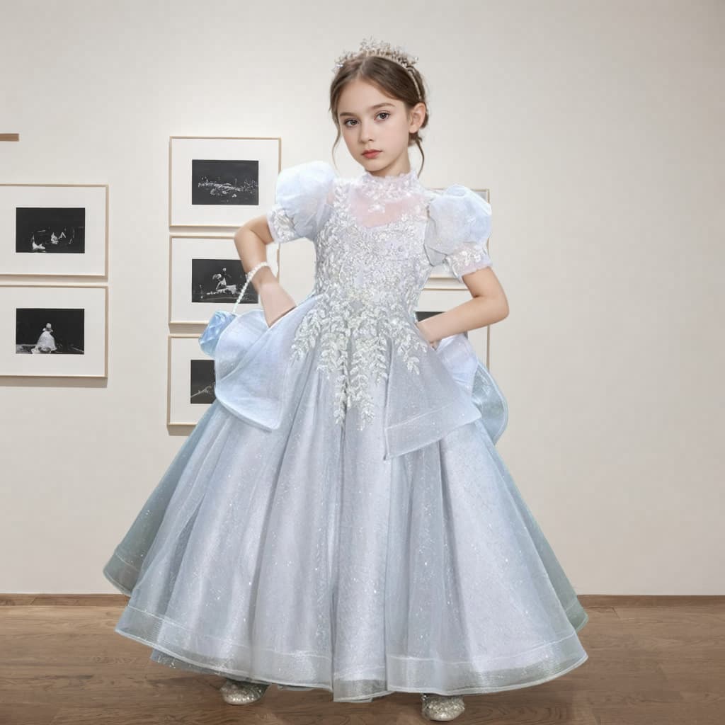 Children's Formal Dress 2026 Summer New Sweet Trendy Little Girl Princess Dress for Hosts Piano Performance