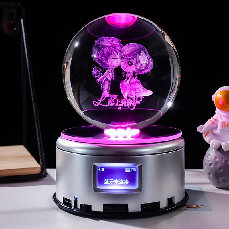 Crystal Music Box Birthday Gift for Girls, Wife, Best Friend, Crystal Ball Gift, Back-to-School Decoration, Starry Sky Theme