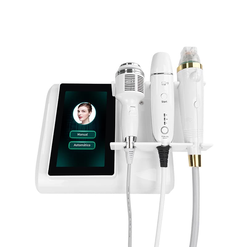 Foreign Trade New Gold Micro-needle RF Ultrasound Cannon HIFU Tightening Anti-aging Beauty Device, Pore Minimizing RF Ice Hammer