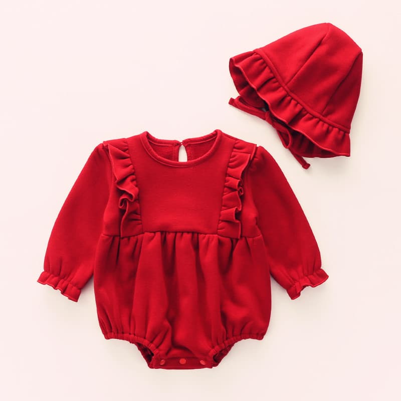 Cute Baby Princess Outfit for 100-Day Photo Shoot, Festive Full Moon, Internet-Famous Girl's Non-Slip Velvet Triangle Bodysuit with Wrap