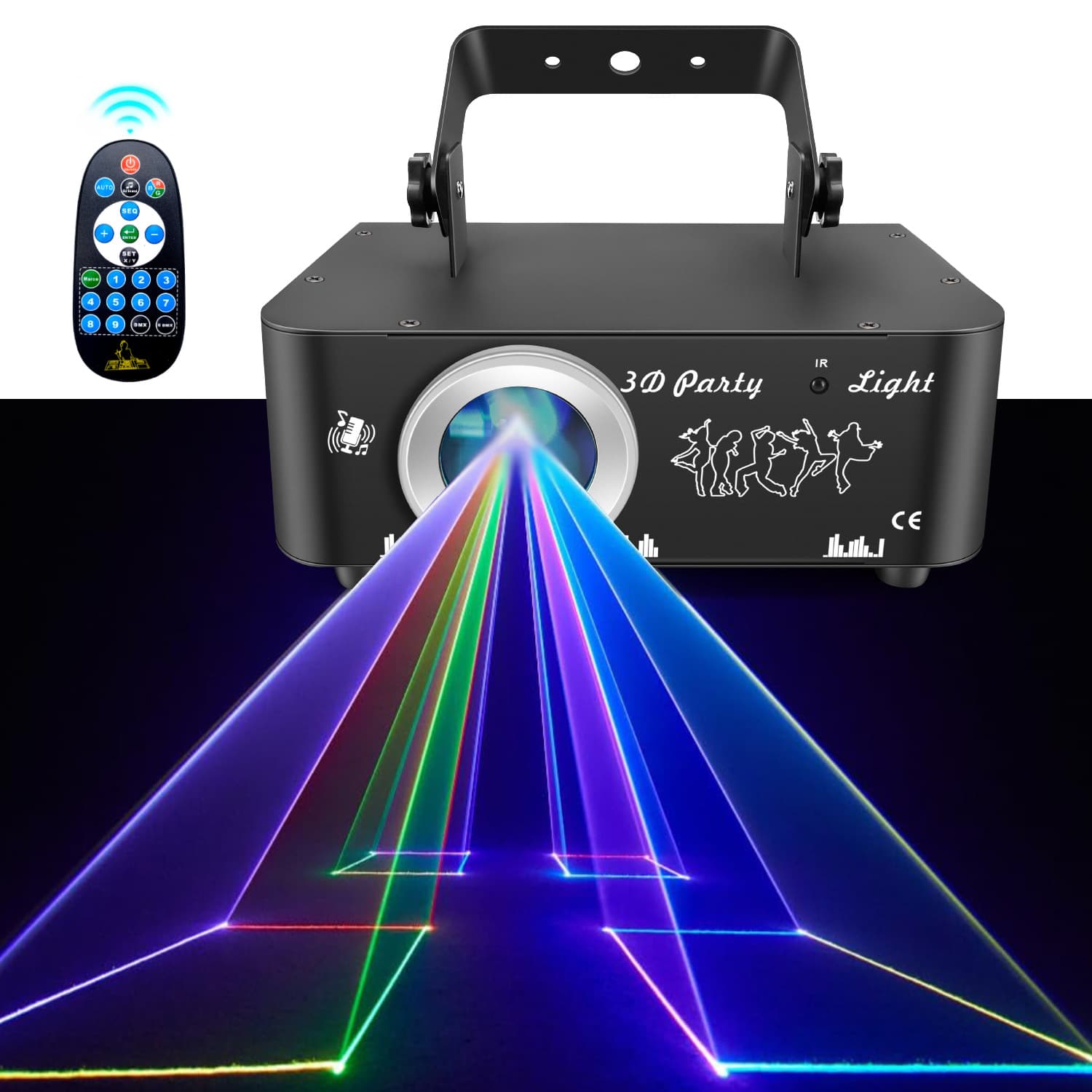 New Full-Color 3D Animation Laser Light for Stage, KTV/Bar Beam Disco Atmosphere Pattern Projection