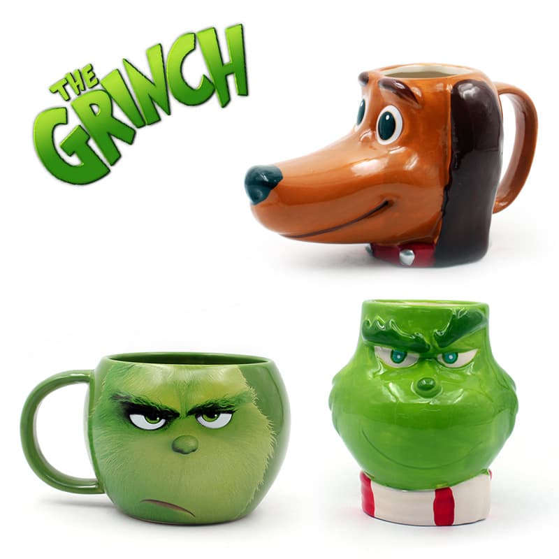 Ceramic Letter Coffee Cup Green Monster Christmas Gift Unique Design Water Bottle Modern Simple Style Eco-Friendly Unisex