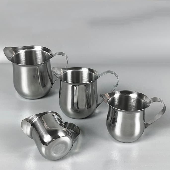 Stainless Steel Small Milk Cup Milk Jug Coffee Milk Frothing Latte Art Cup Pointed Mouth Espresso Measuring Cup Adult Milk Mixing Cup