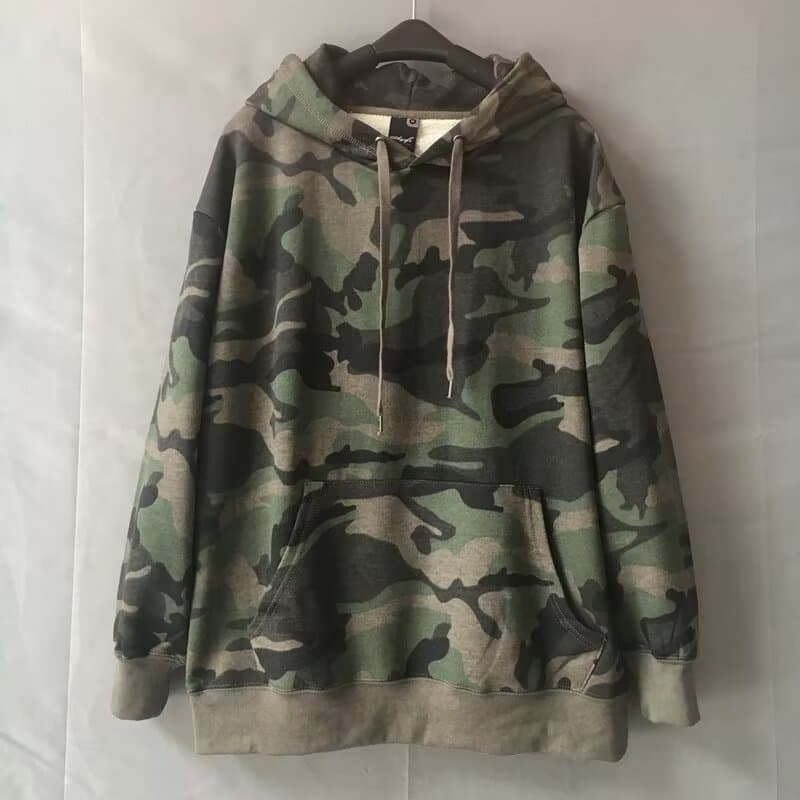 2026 New Camo Knit Terry Fabric Spring Autumn Men's Loose Casual Hoodie Hooded Jacket American Style