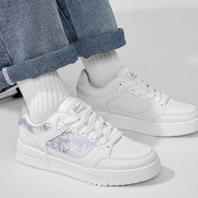 Warrior Women's White Sneakers 2024 New Spring North Carolina Blue Student Shoes Sports Shoes White Board Shoes Couple Style