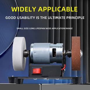 Cross-border Mini Bench Grinder Home Knife Sharpener Modified Desktop Polishing Grinding Machine Electric Dual Wheel Adjustable Speed