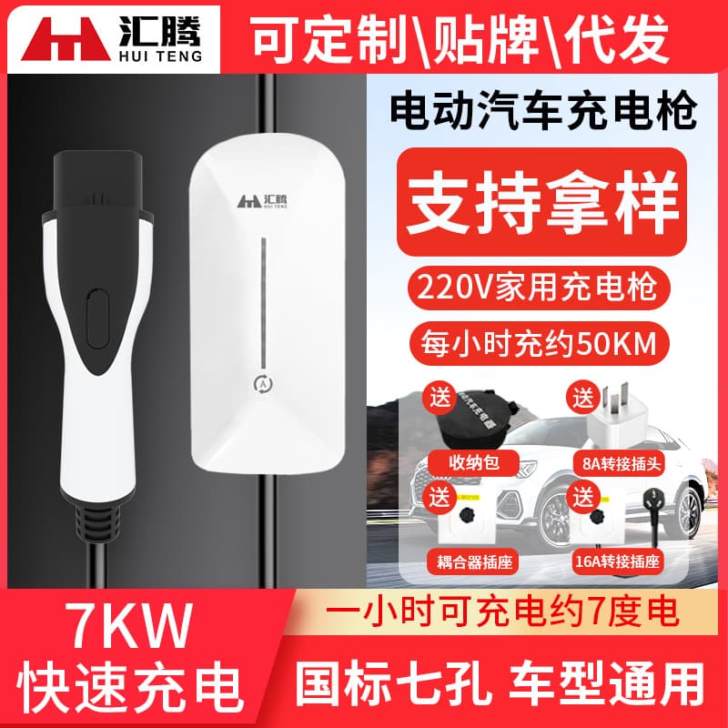 New Energy Electric Vehicle 7kw portable charger gun 32a Tesla BYD car charger line Universal
