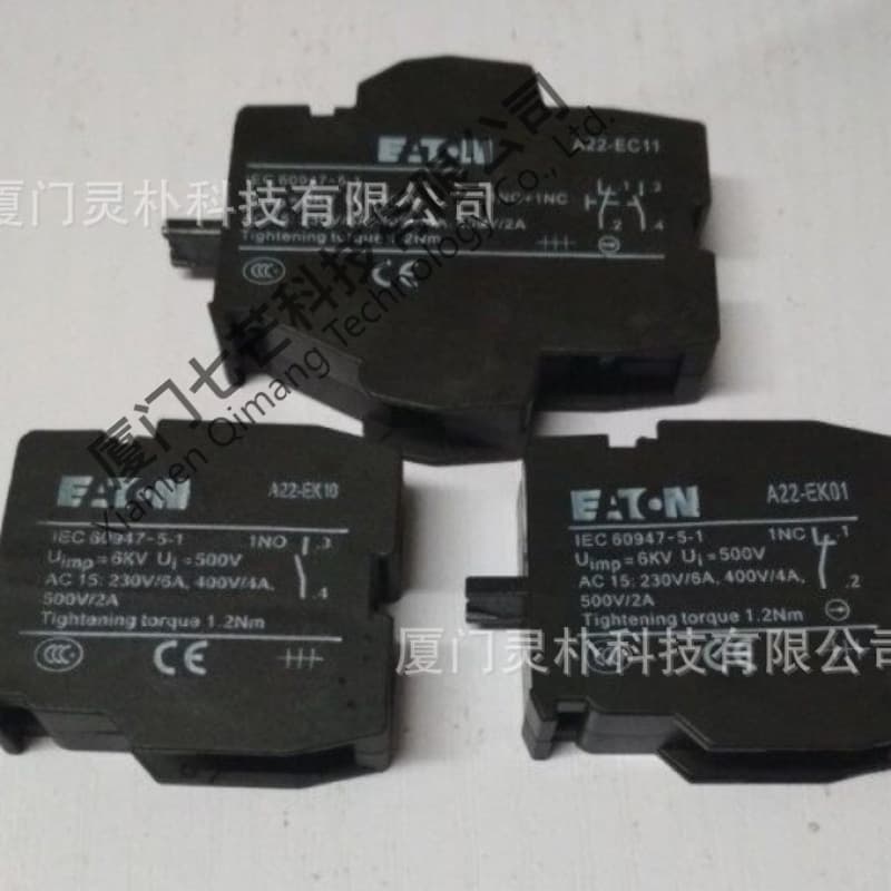 Eaton Eaton Push Button Switch A22-Ec02 A22-Ec11 A22-Ec20 Two Normally Open Auxiliary Contacts