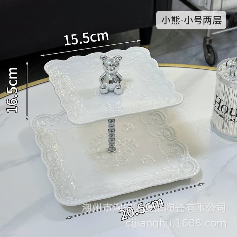 Luxury Nut Tray, Dried Fruit Tray for Living Room, High-End Coffee Table Fruit Plate, Dessert Stand Display Rack, Snack Serving Tray